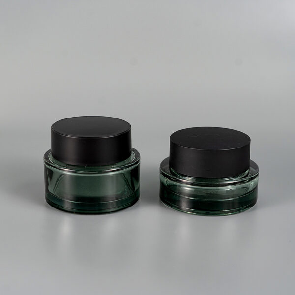 thick wall glass cream jar (3)
