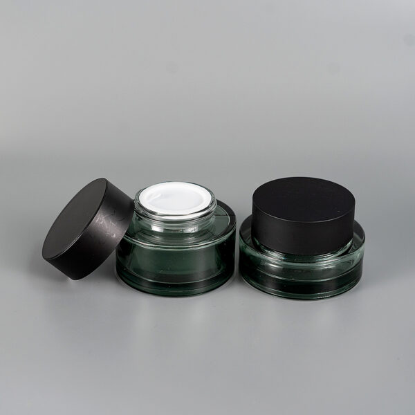 thick wall glass cream jar (4)
