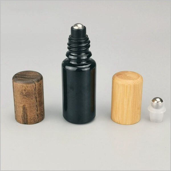 15ml Glass Roll On Bottle With Wood Cap (4)