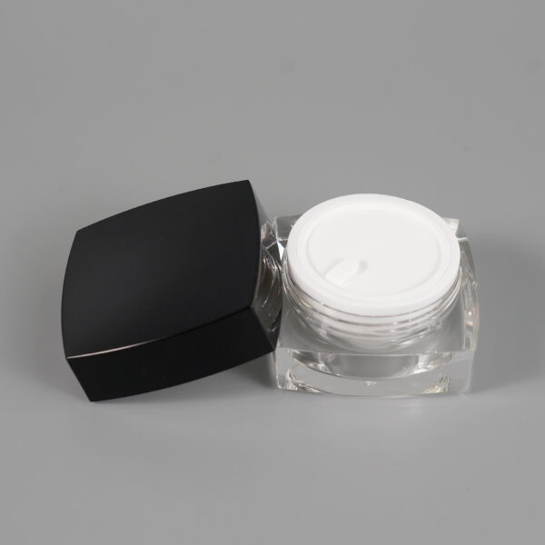 Recipiente para crema cuadrado negro (4)